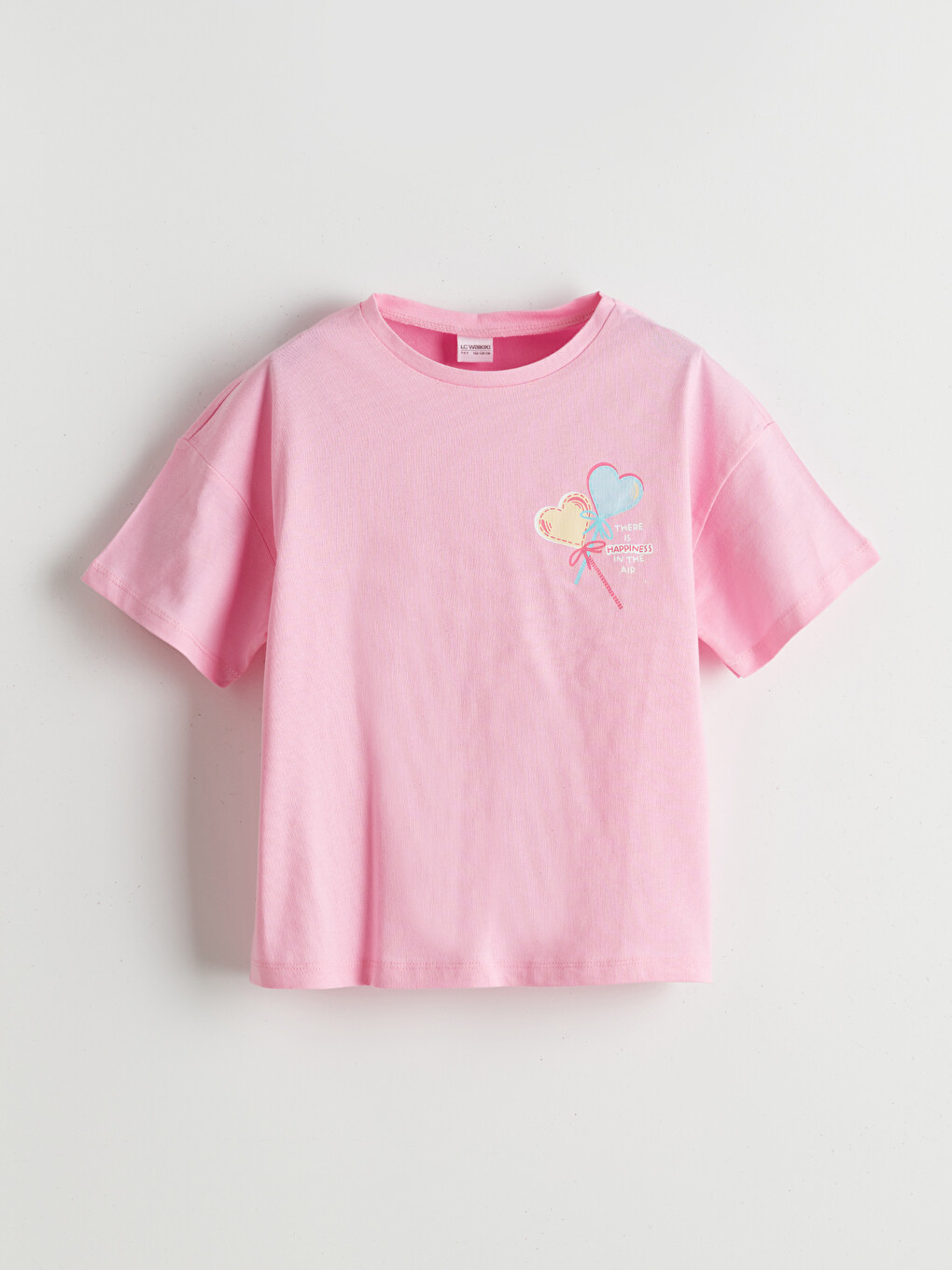 Pembe Bisiklet Yaka Kız Çocuk Pijama Takımı-1