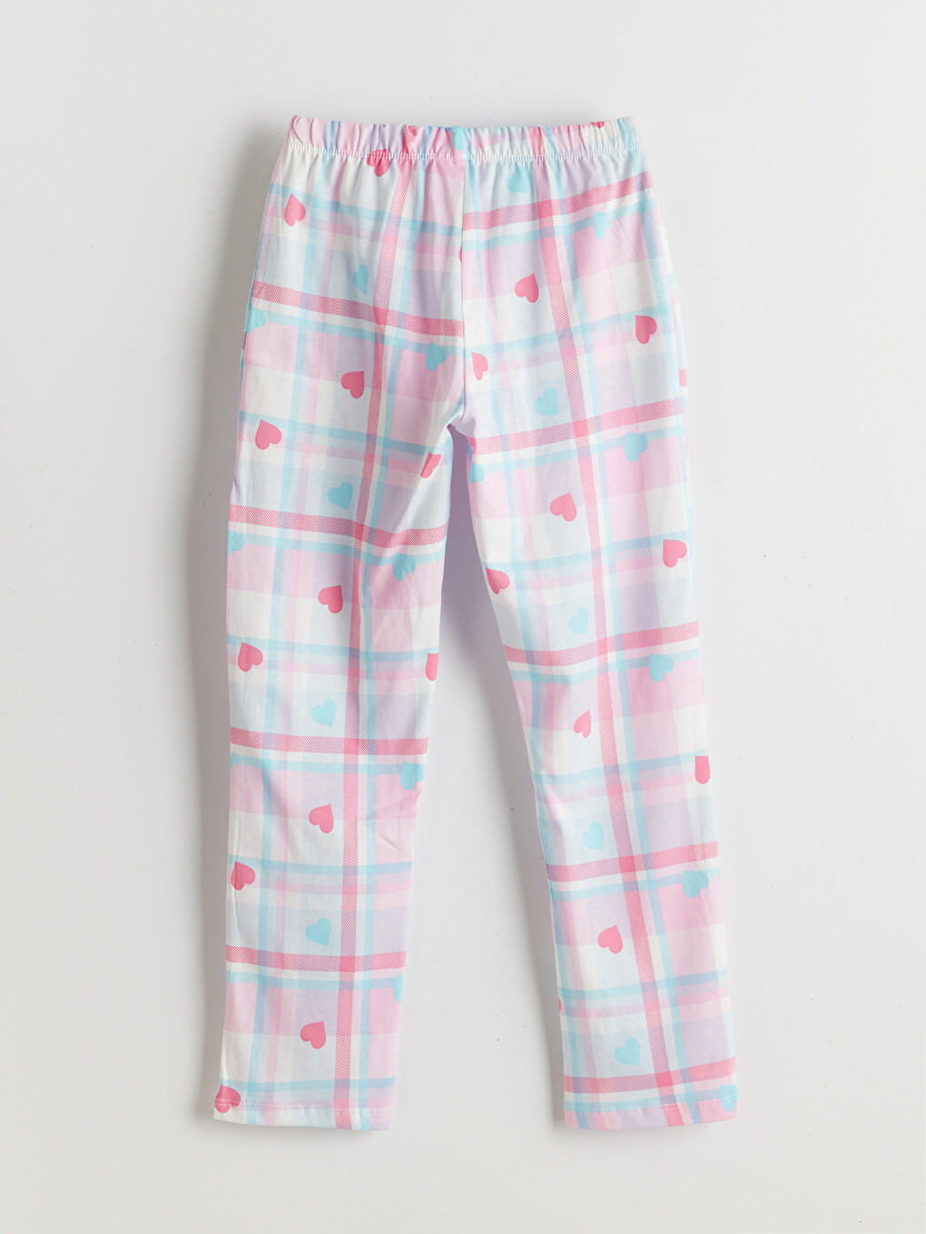 Pembe Bisiklet Yaka Kız Çocuk Pijama Takımı-3