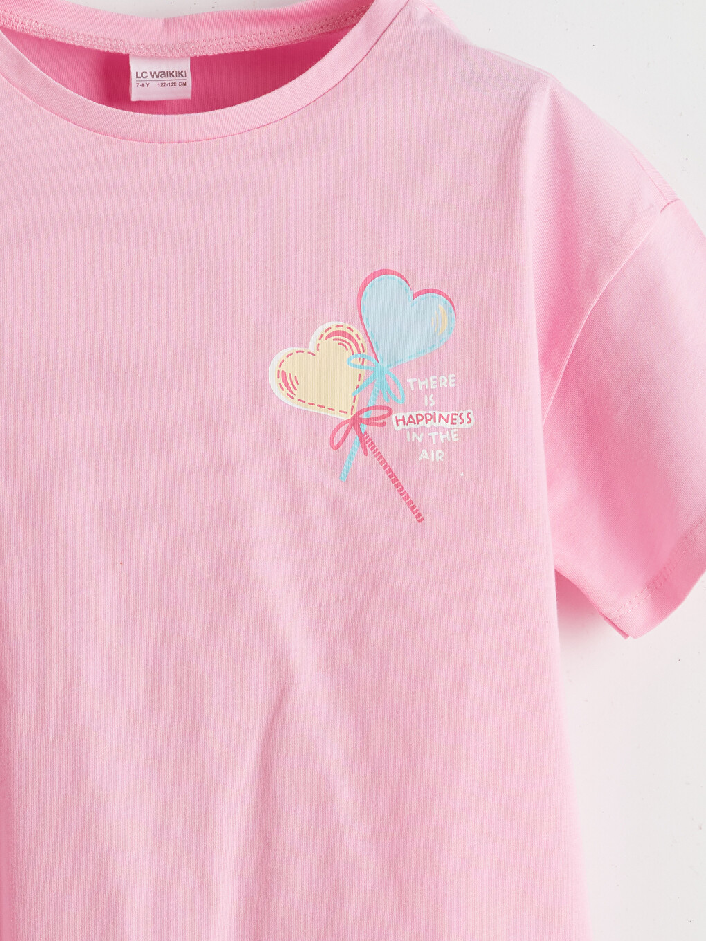 Pembe Bisiklet Yaka Kız Çocuk Pijama Takımı-4