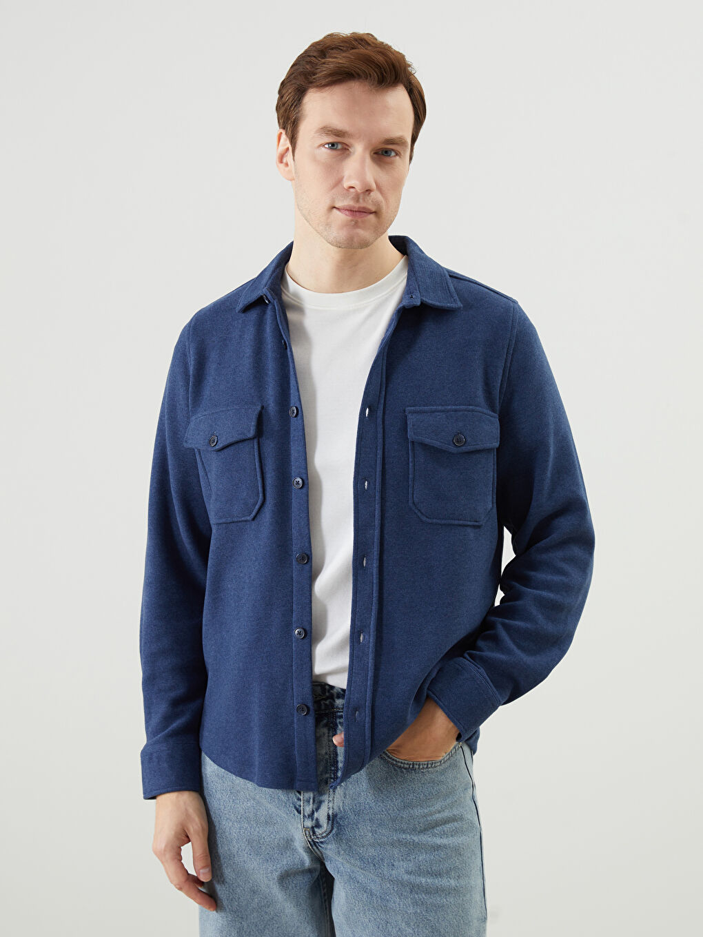 Slim Fit Long Sleeve Men's Shirt -S5MQ81Z8-J2H