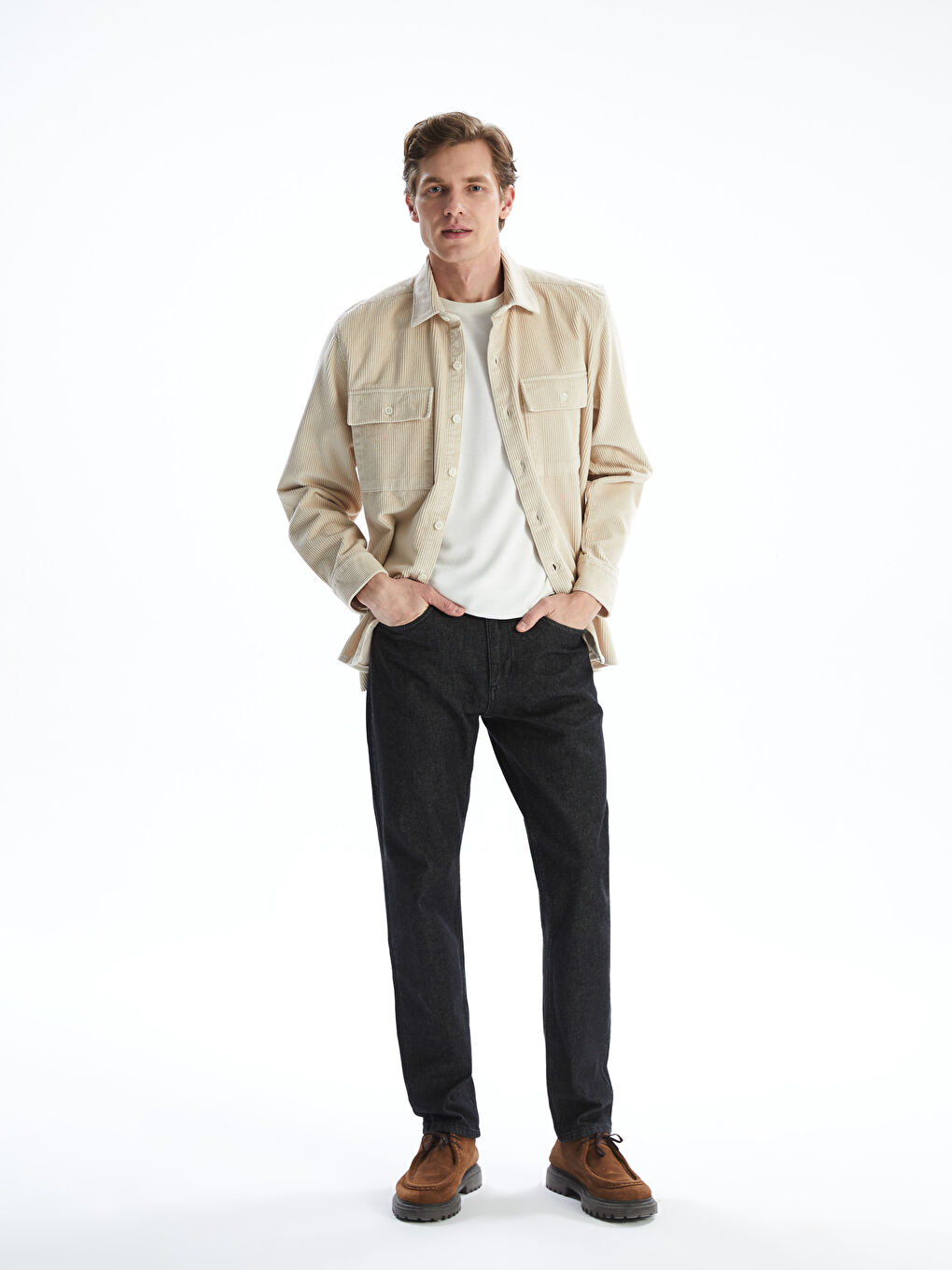 Man BEIGE Shirt -S5MQ93Z8-SKY