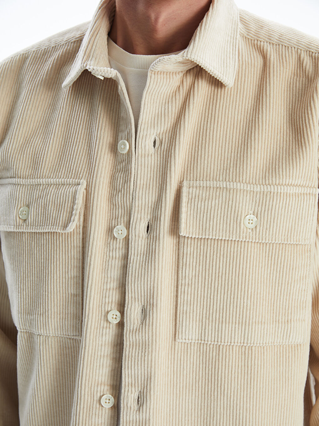 Man BEIGE Shirt -S5MQ93Z8-SKY