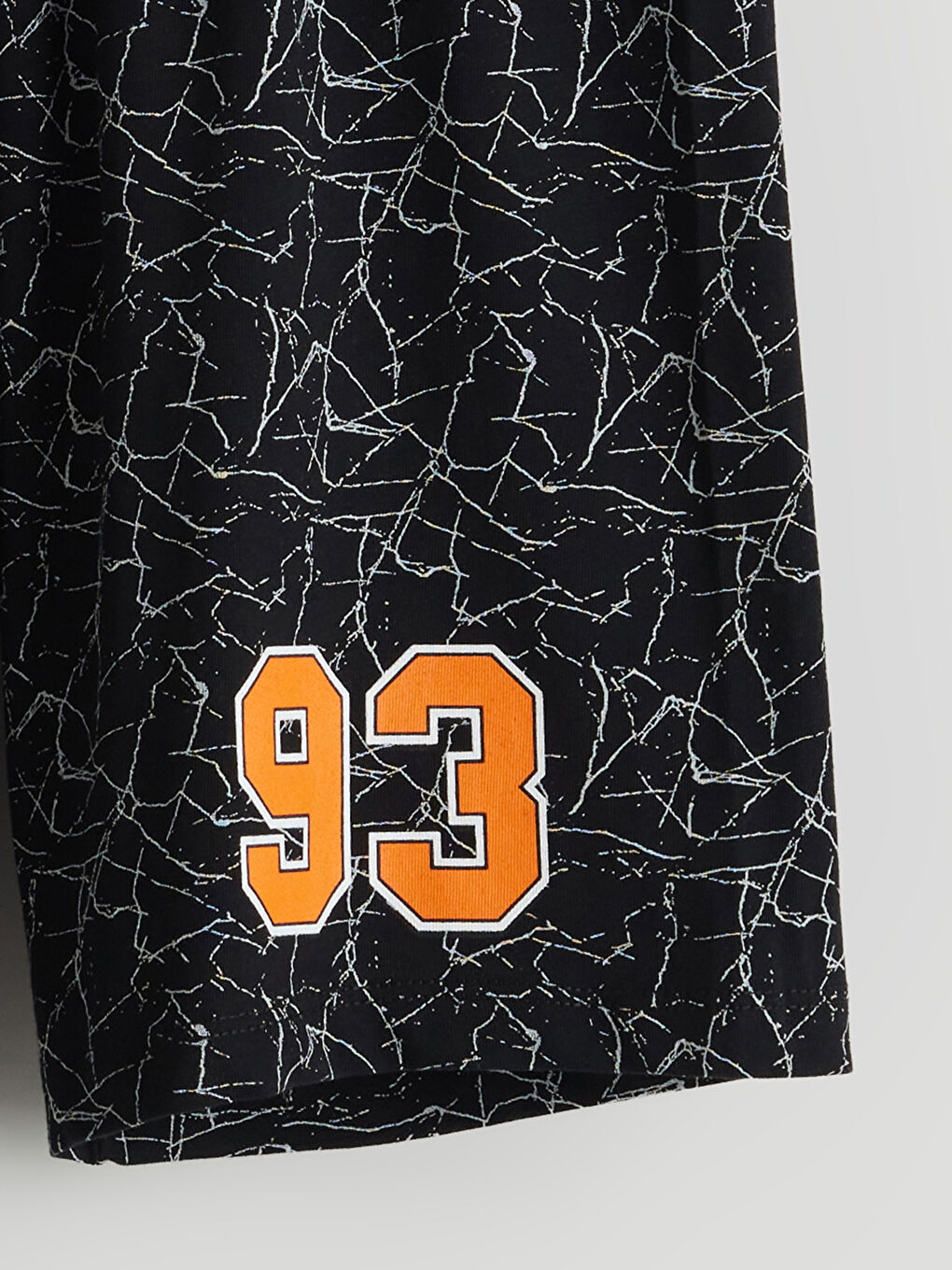 Siyah Beli Lastikli Erkek Çocuk Pijama Şort-1