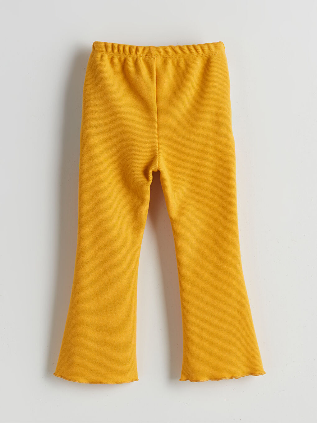 Sarı Beli Lastikli İspanyol Paça Kız Bebek Tayt-1