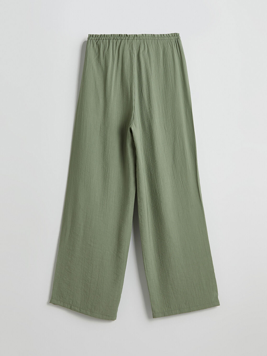 Elastic Waist Textured Women's Trousers -S5MR53Z8-FLL