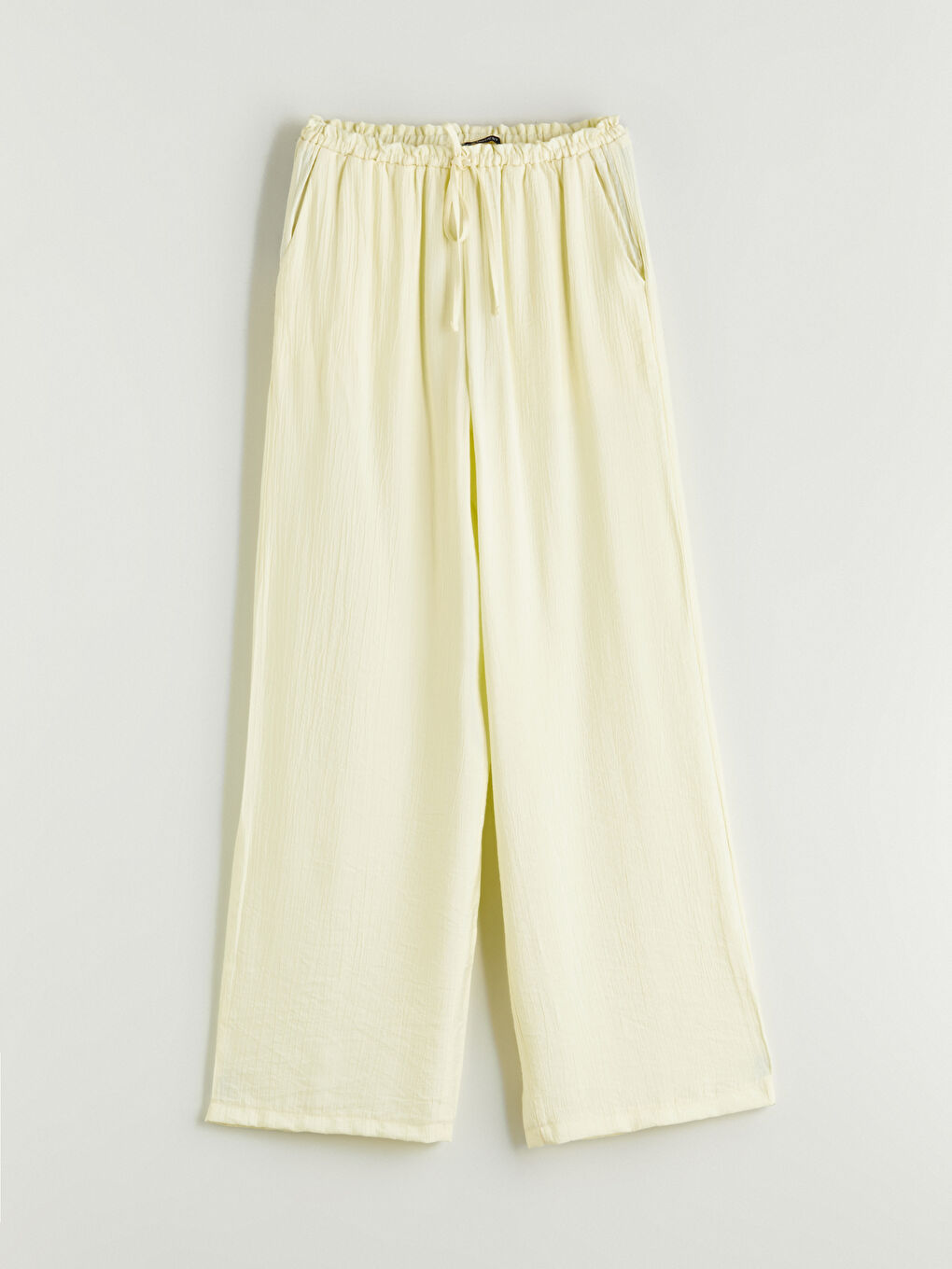 Elasticated Waist Textured Women's Trousers -S5MR53Z8-YBP