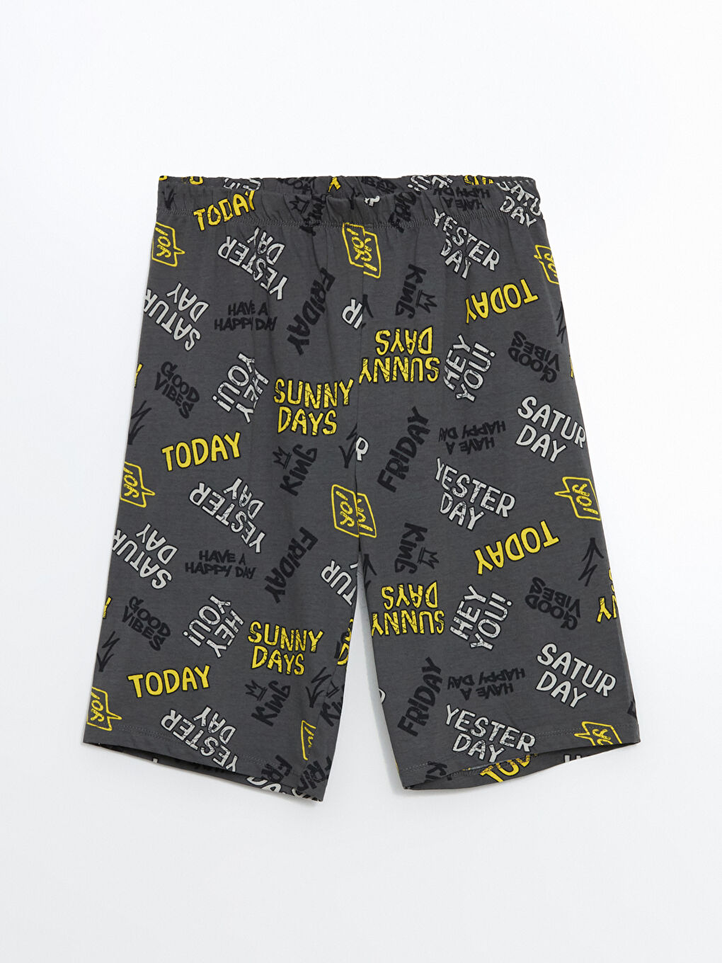 Gri Beli Lastikli Erkek Çocuk Pijama Şort