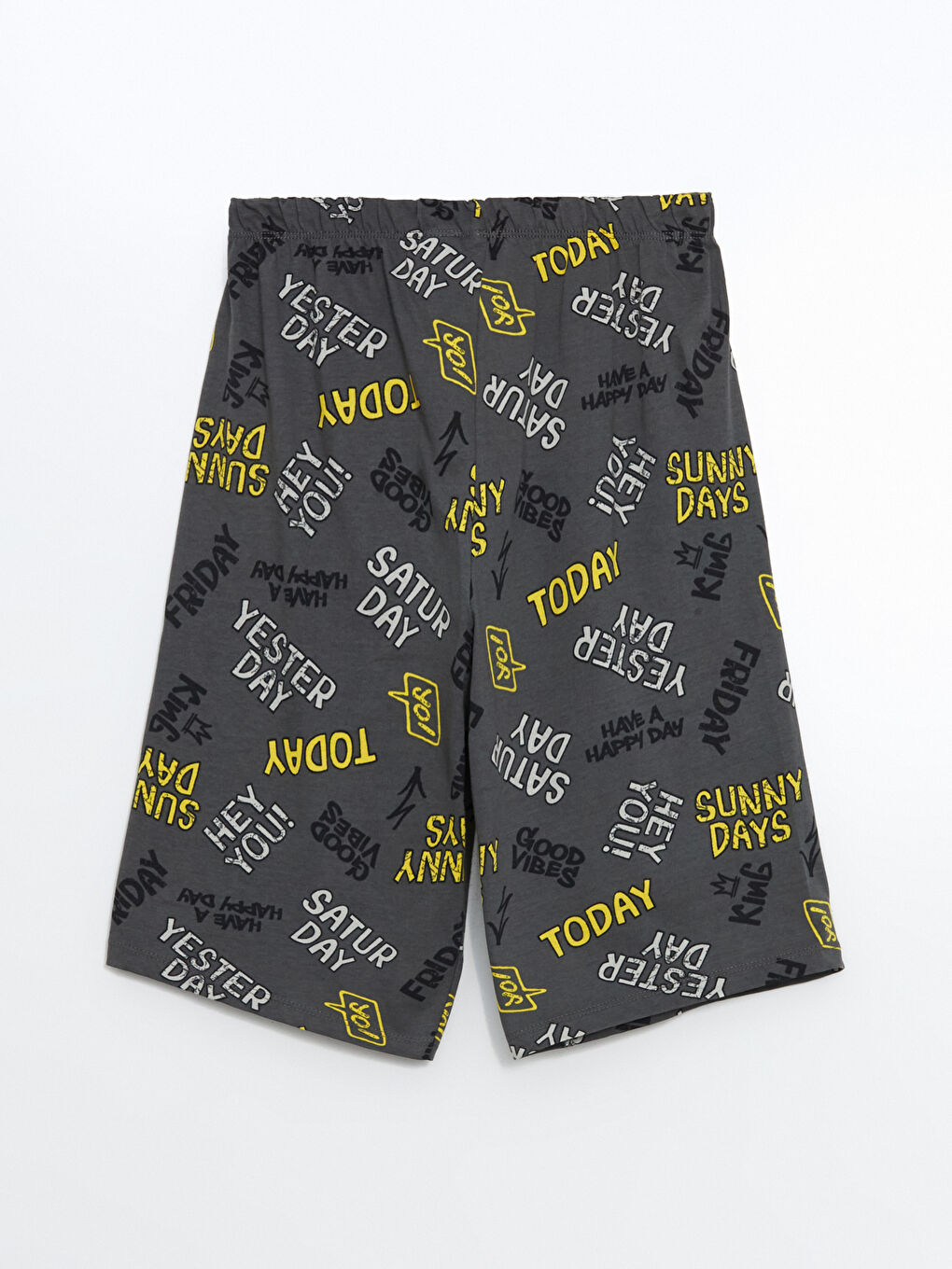 Gri Beli Lastikli Erkek Çocuk Pijama Şort-2