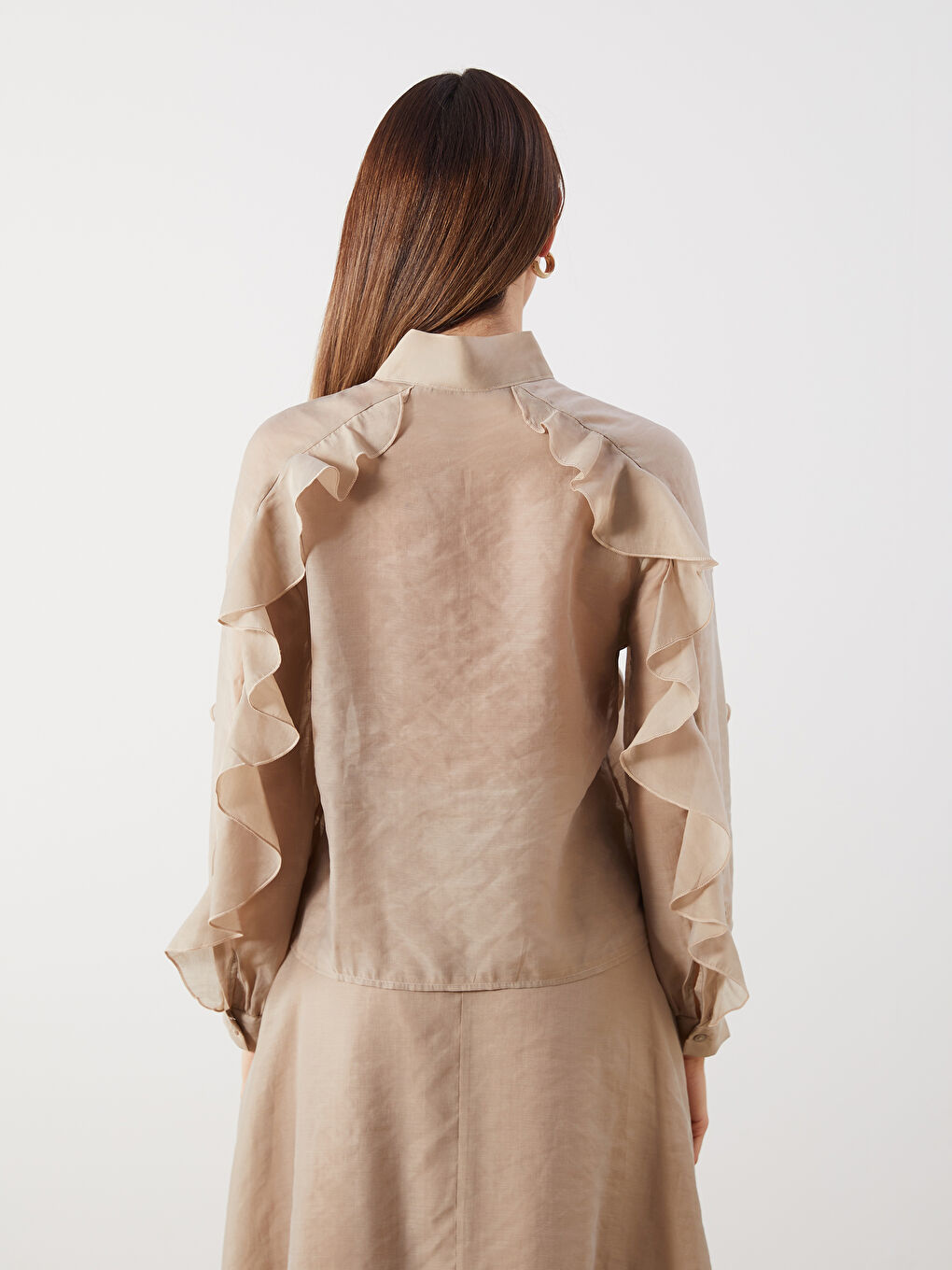 LCW Modest Woman BEIGE Shirt -S5MS08Z8-CR8