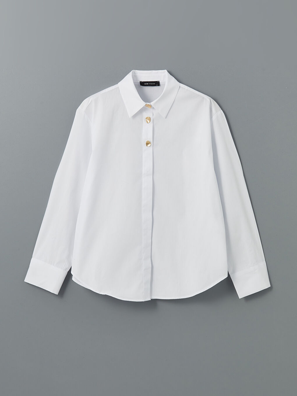 LCW Vision Ekru Loose Fit Kadın Gömlek - 4
