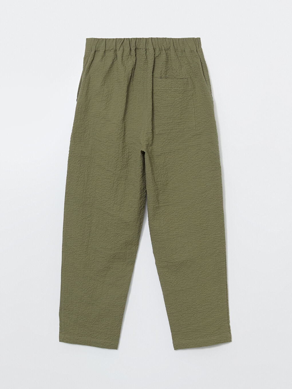 Haki Beli Lastikli Havuç Kesim Kadın Pantolon-5