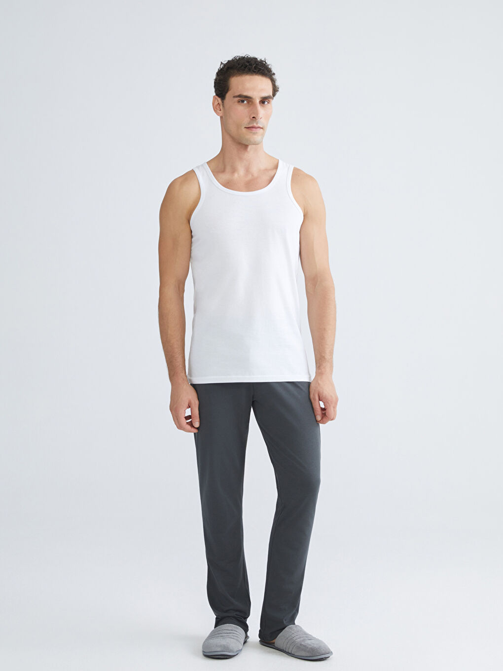 U Neck Jersey Men's Vest 5 Pack-3