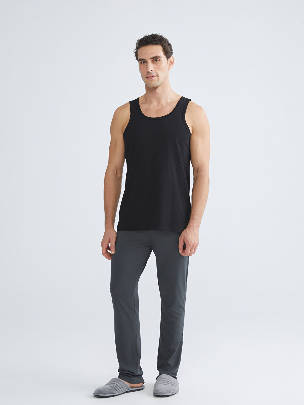 U Neck Jersey Men's Vest 5 Pack-6