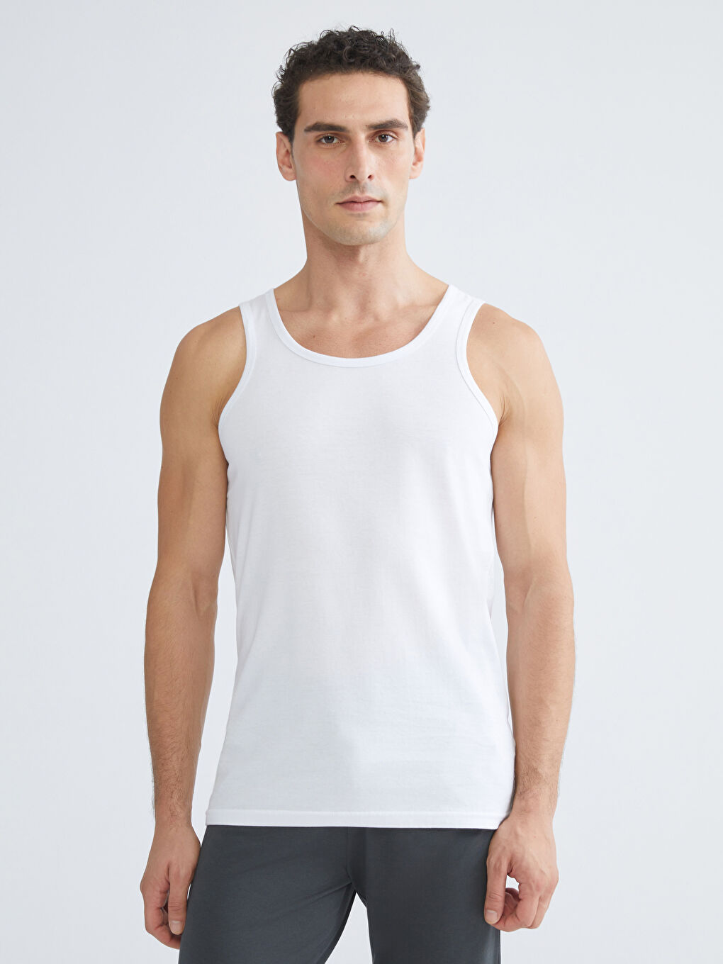 U Neck Jersey Men's Vest 5 Pack-11