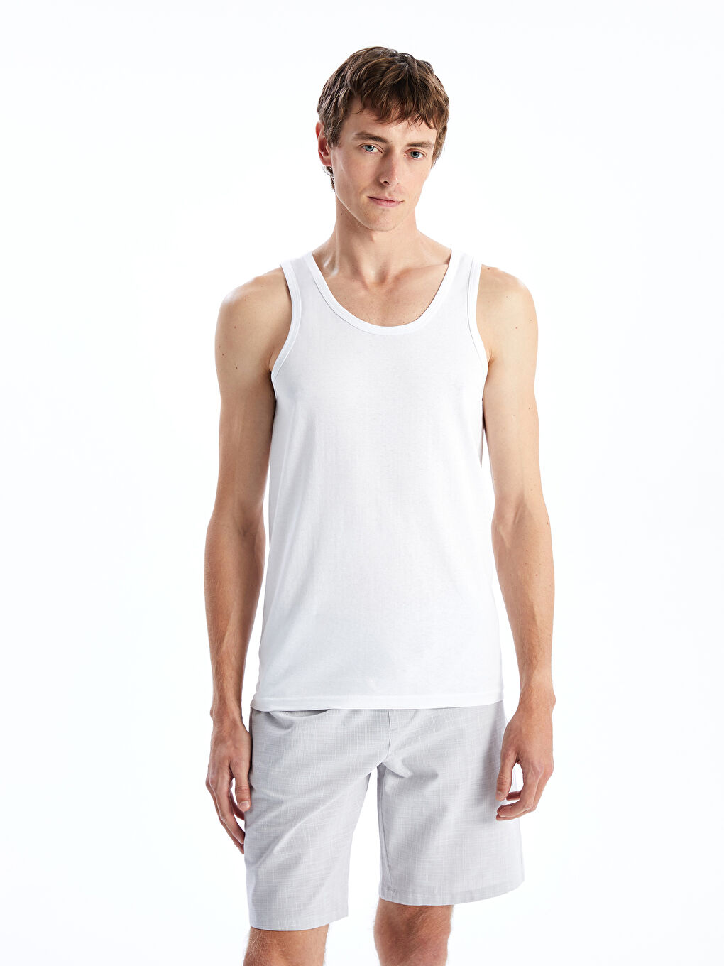 U Neck Cotton Men's Undershirt 5 Pieces -S5MS60Z8-VC4