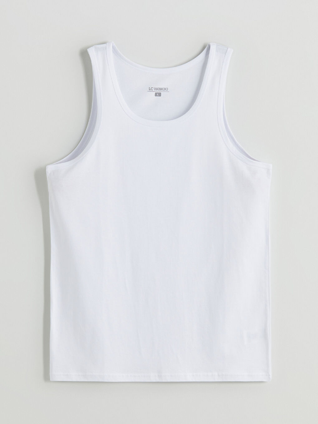 Beyaz U Yaka Penye Erkek Atlet 5'li Paket-9