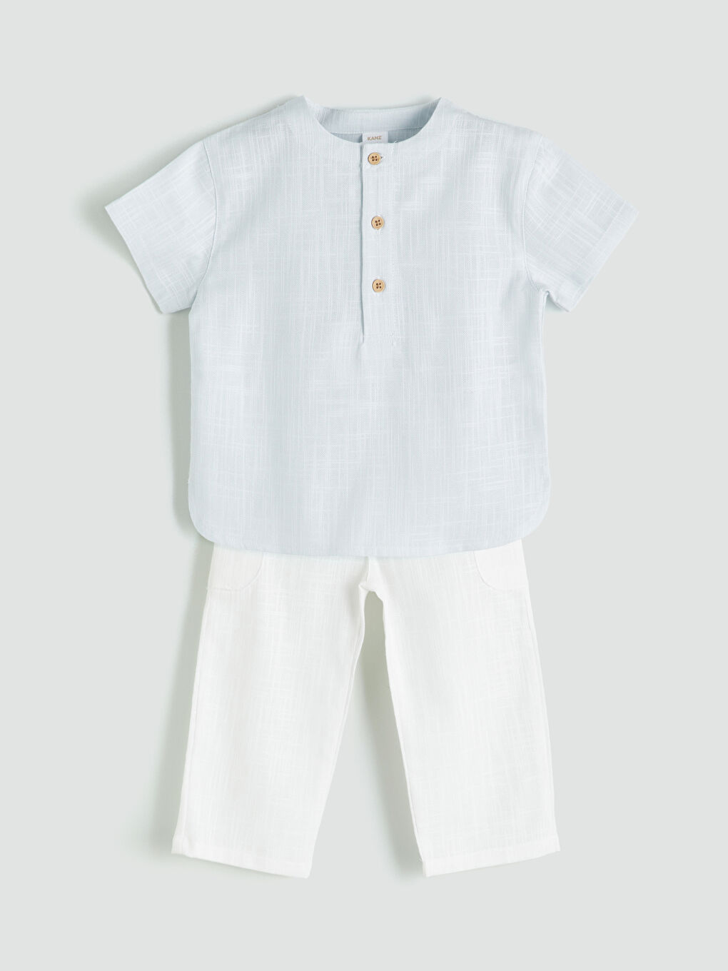 Mavi Basic Erkek Bebek Gömlek ve Şort 2'li