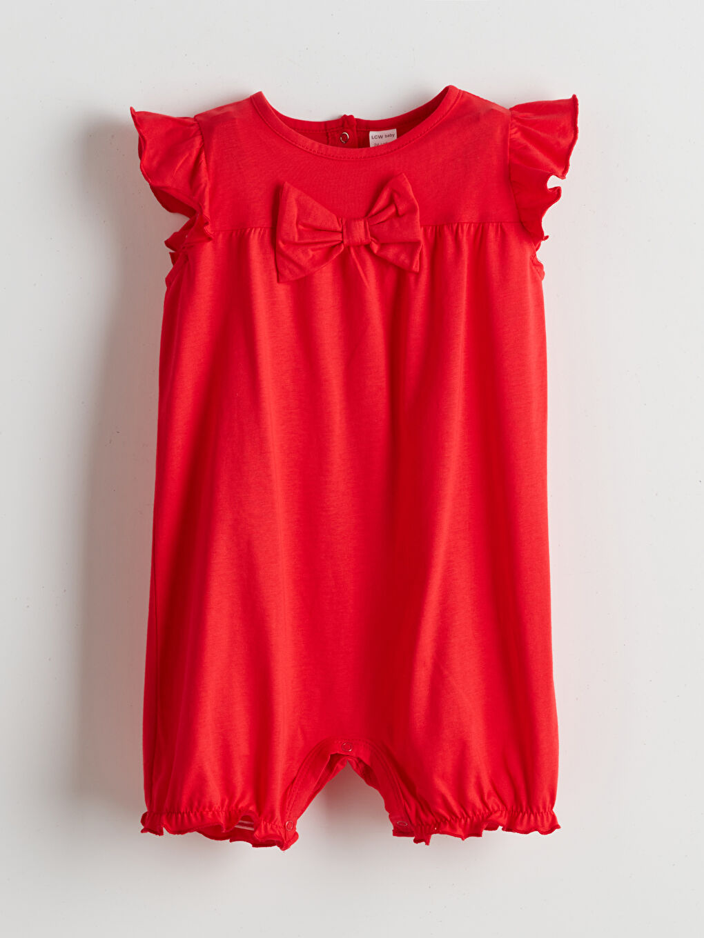 Ribbon Detail Girl'S Baby Cotton Jumpsuit
