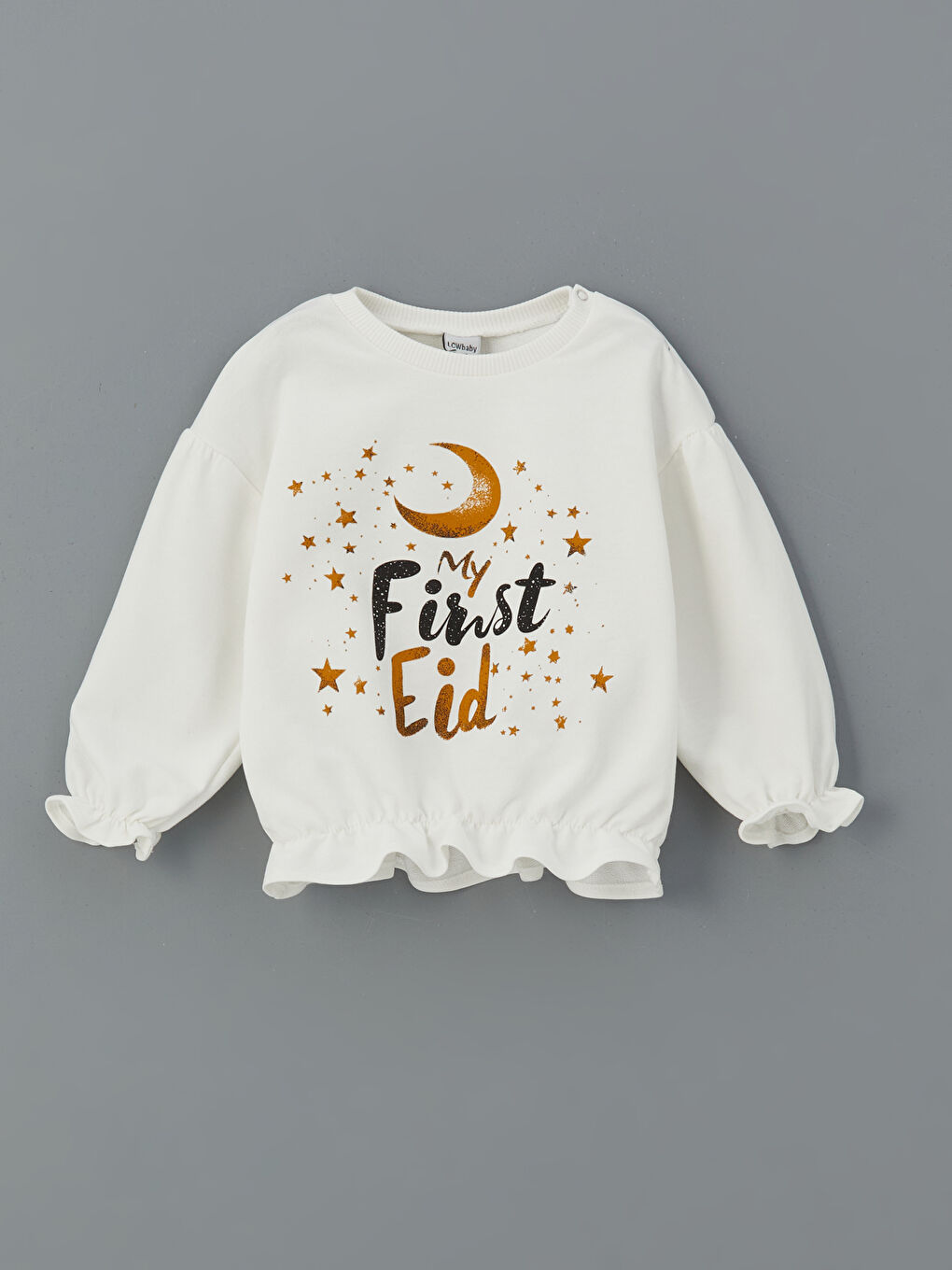 Crew Neck Printed Baby Girls Sweatshirt and Tights 2 Pack-1