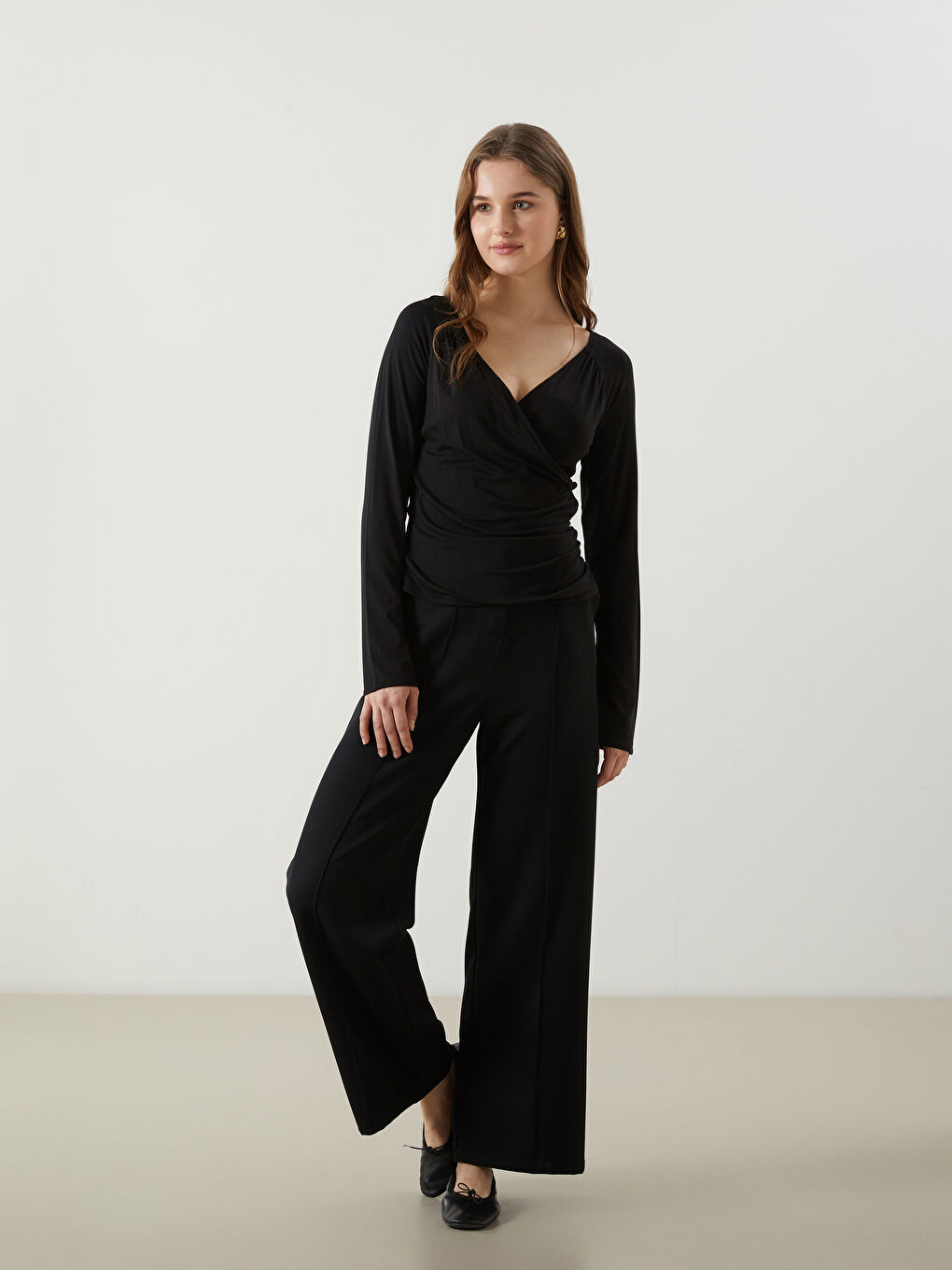 Double Breasted Collar Women's Blouse -S5MT30Z8-UP7