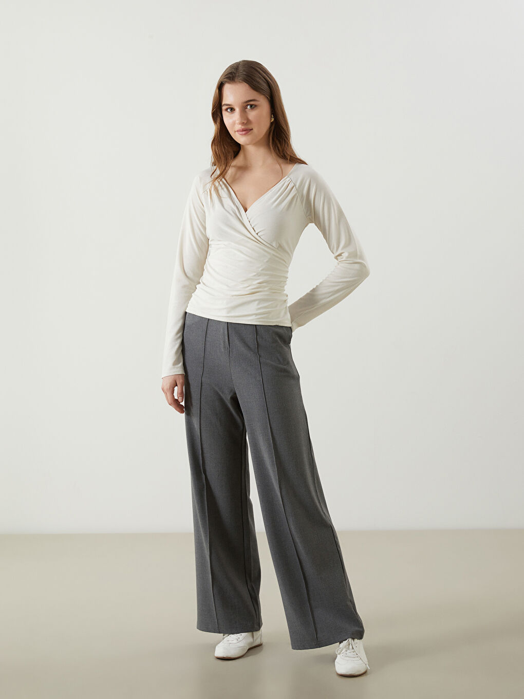 Double Breasted Collar Women's Blouse -S5MT30Z8-ZUX