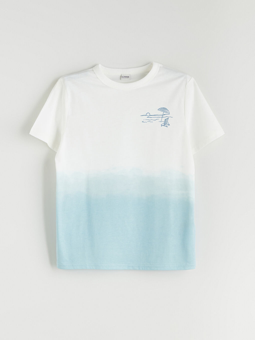 Mavi Bisiklet Yaka Erkek Çocuk Tişört