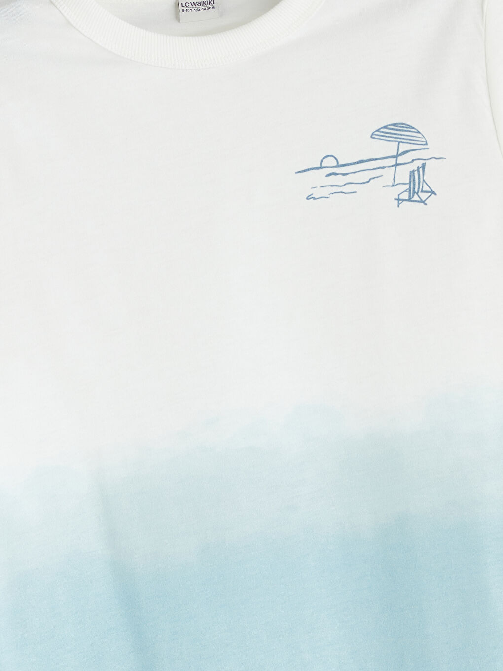 Mavi Bisiklet Yaka Erkek Çocuk Tişört-1