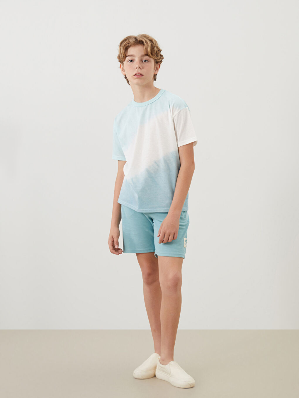 Mavi Bisiklet Yaka Erkek Çocuk Tişört