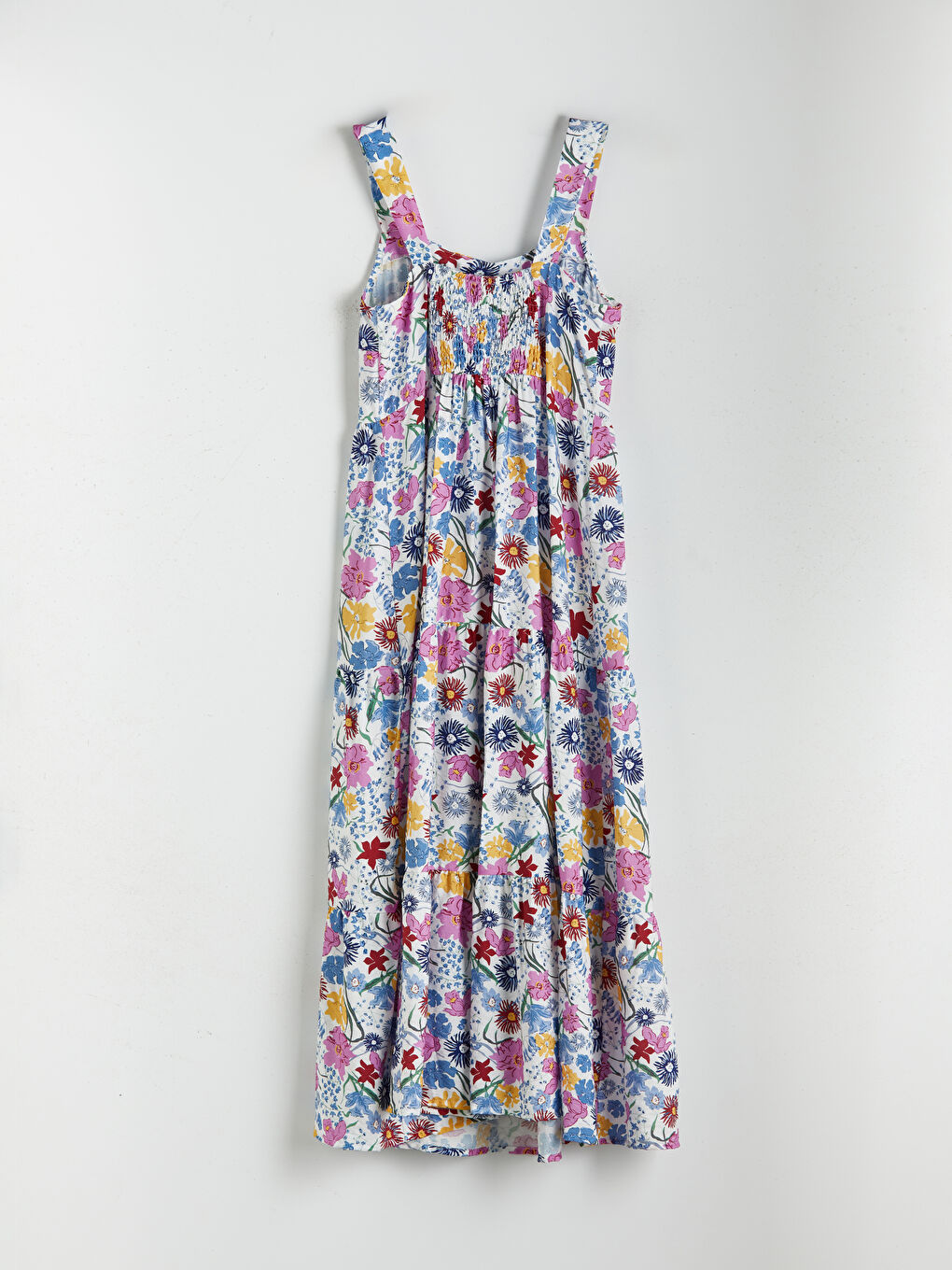 LCW Comfort Karişik Kare Yaka Çiçekli Poplin Elbise - 5