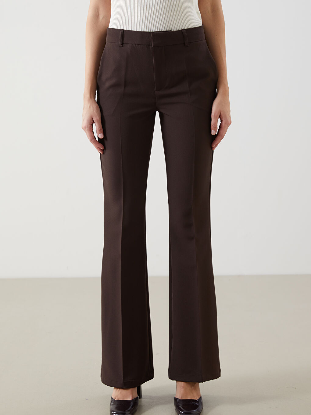 LCW Vision Kahverengi Dar Fit Kadın Pantolon - 1
