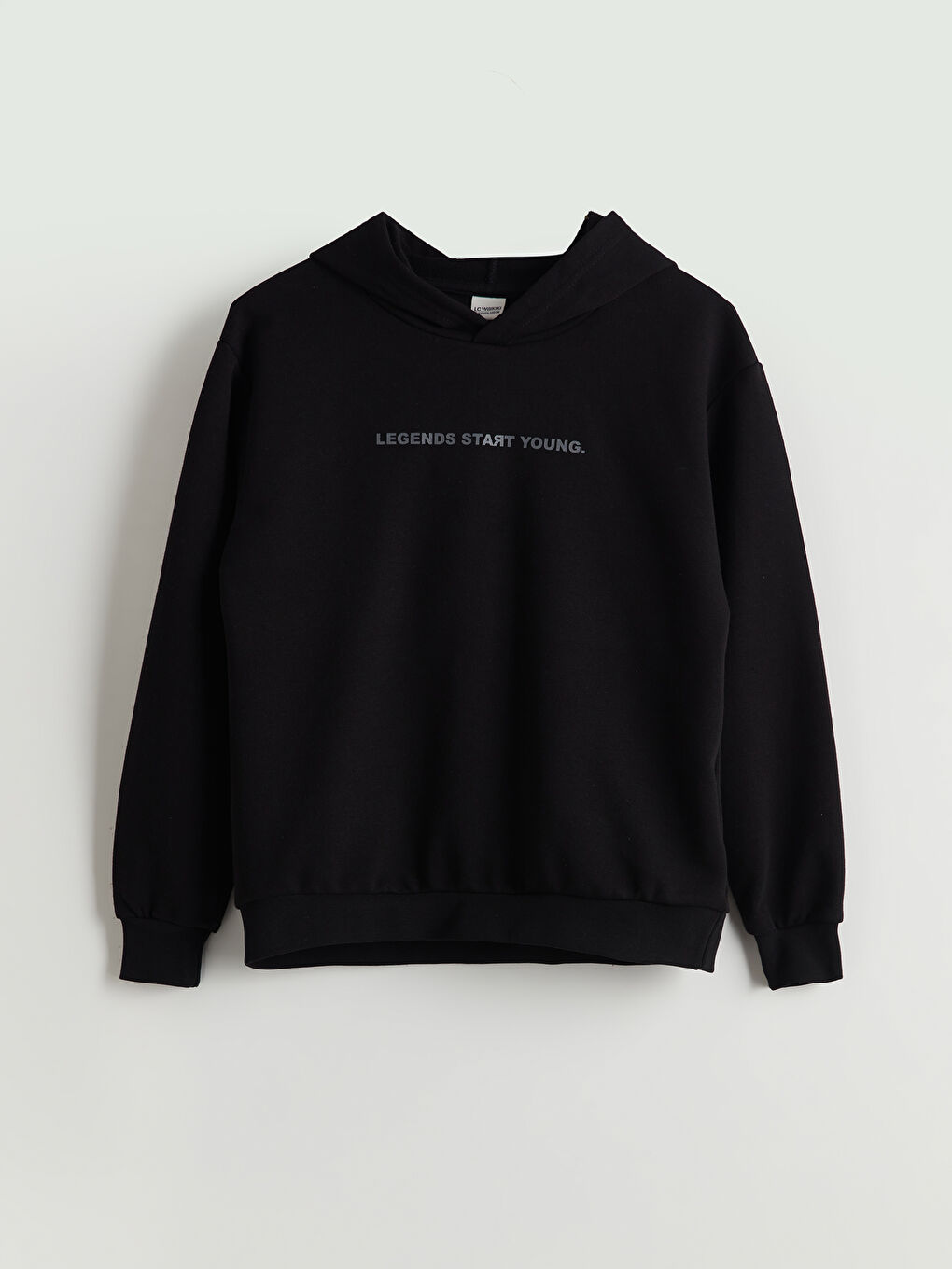 Siyah Kapüşonlu Erkek Çocuk Sweatshirt