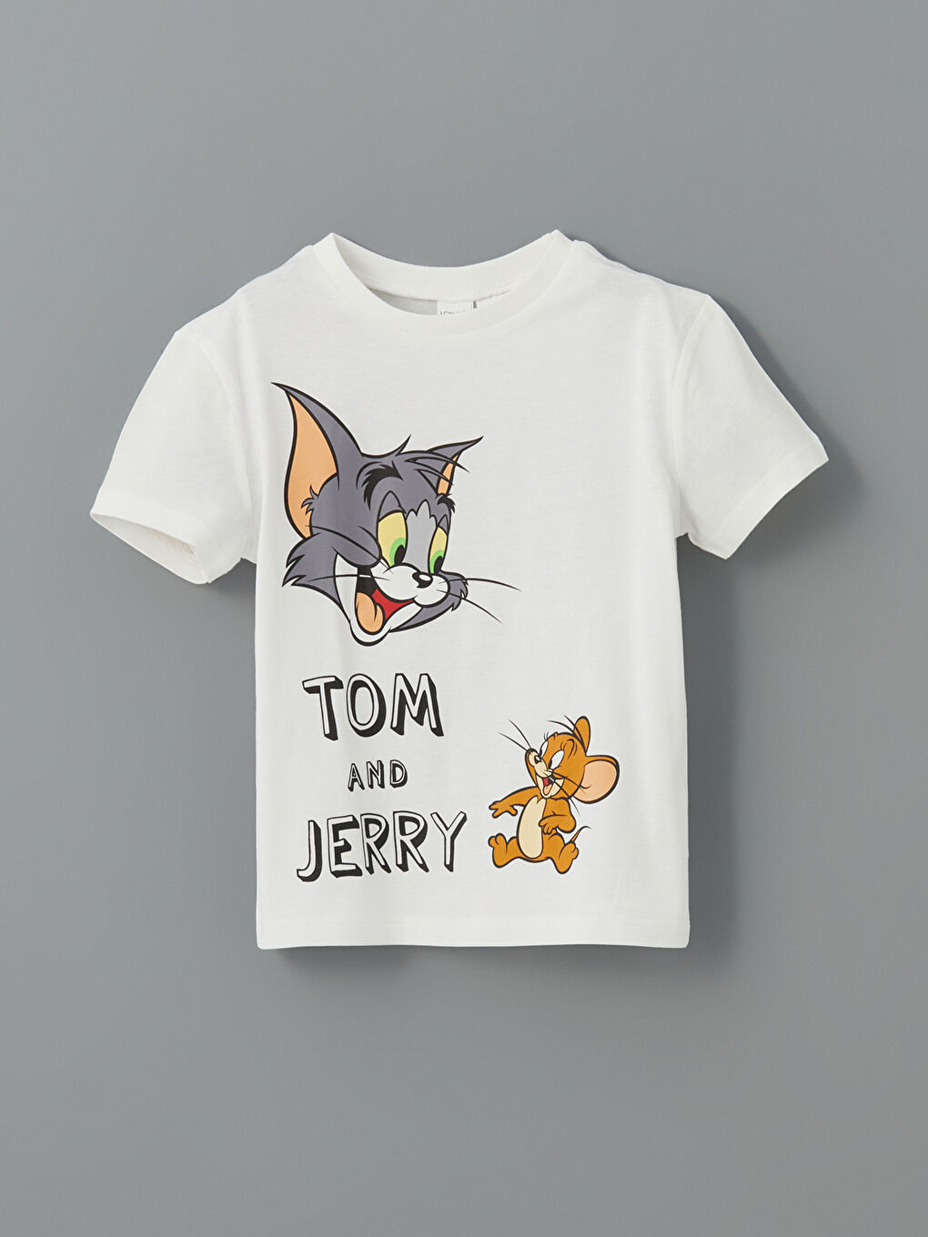 Ekru Tom ve Jerry Baskılı Erkek Bebek Tişört ve Şort 2'li-1