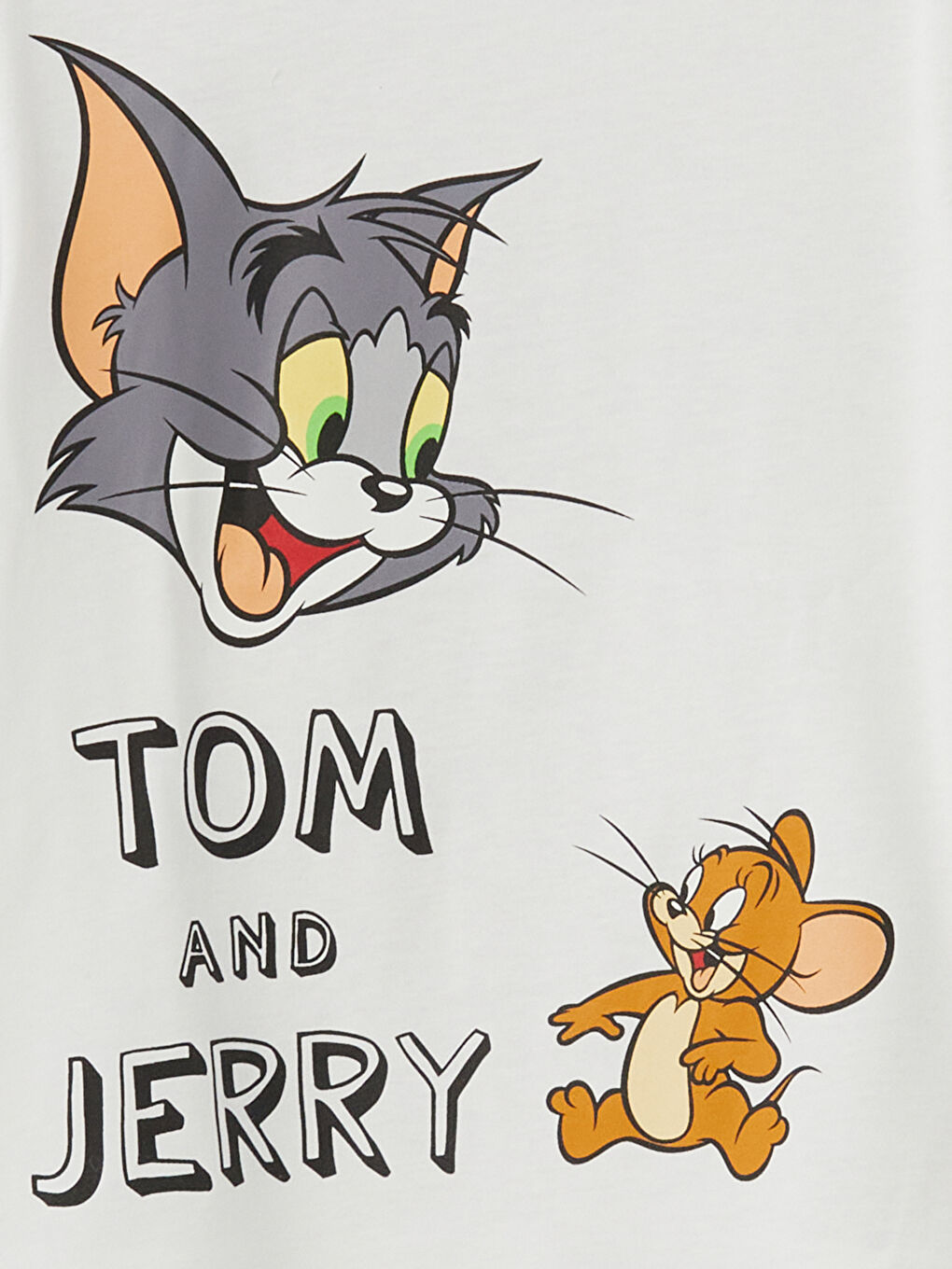 Ekru Tom ve Jerry Baskılı Erkek Bebek Tişört ve Şort 2'li-2