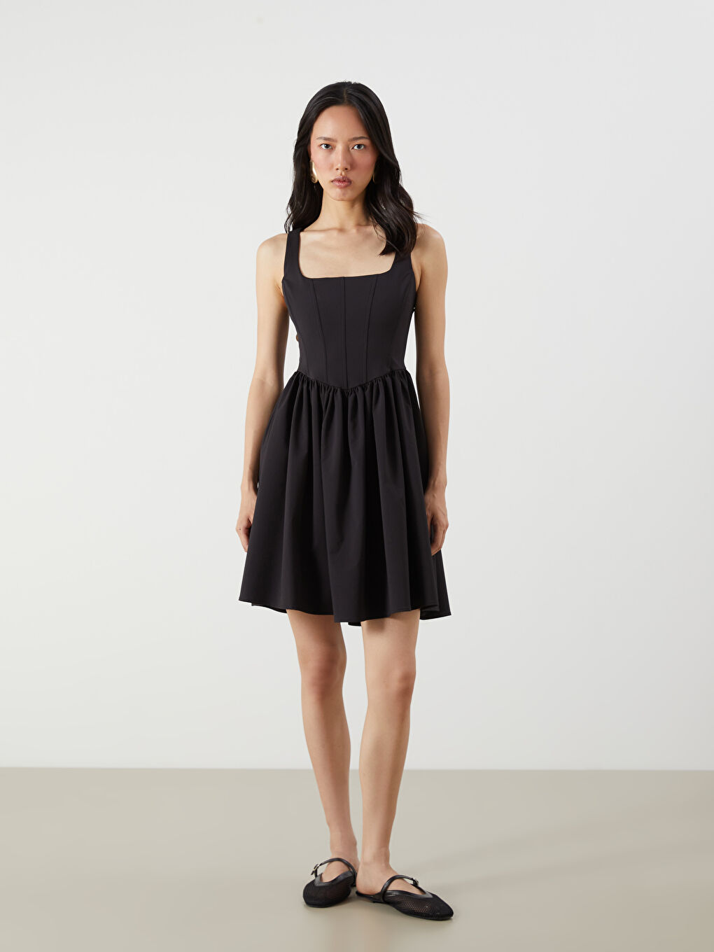LCW Vision Woman BLACK Dress -S5MT85Z8-CVL