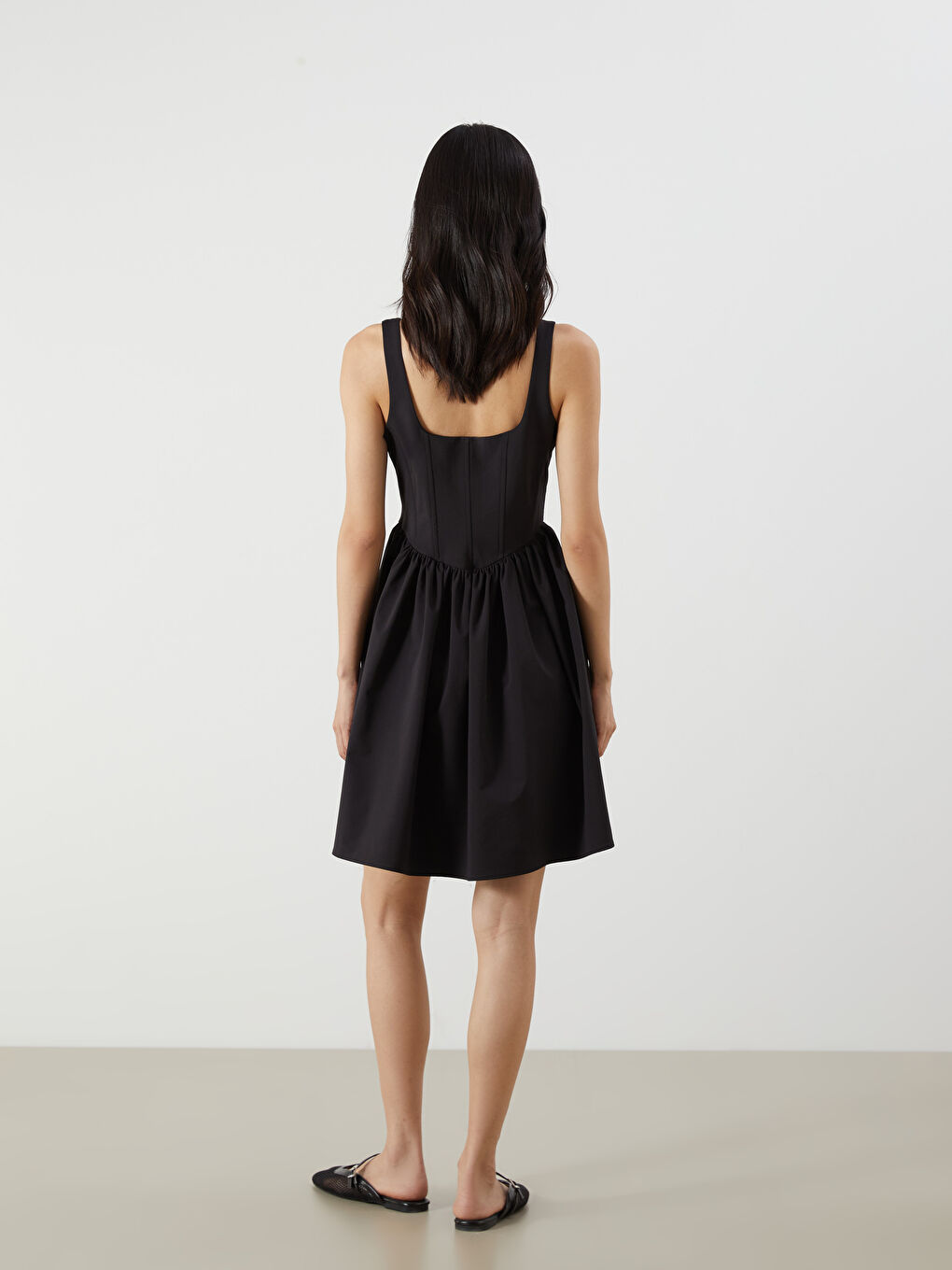 LCW Vision Woman BLACK Dress -S5MT85Z8-CVL