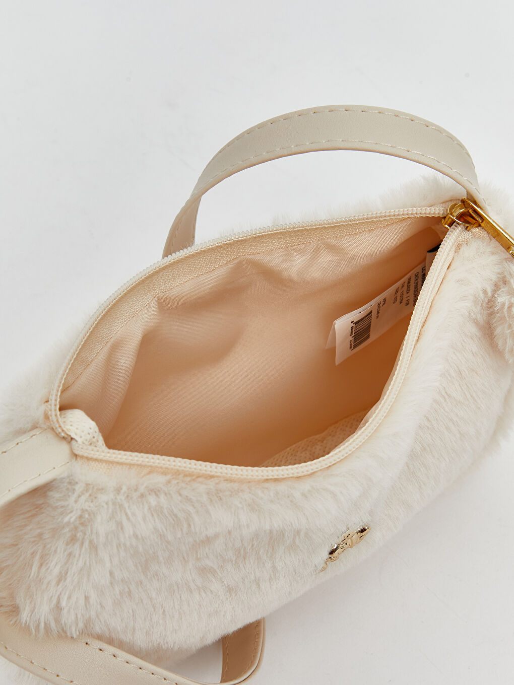 LCW ACCESSORIES Bej Nakışlı Pelüş Kız Çocuk Omuz Çantası - 2