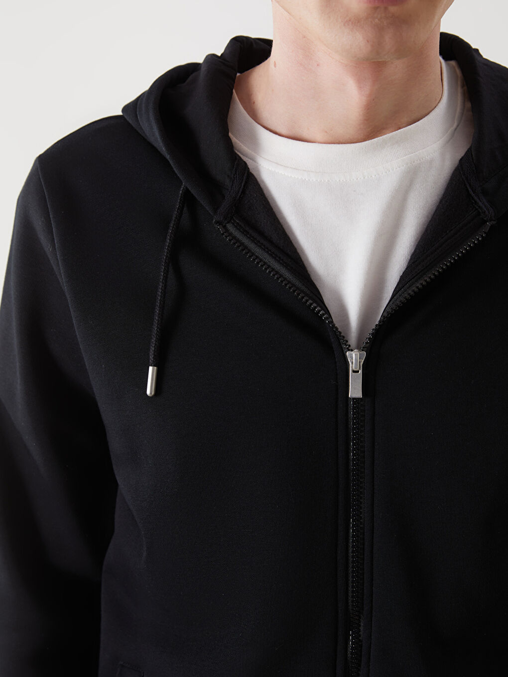 Hooded Long Sleeve Zipper Men's Sweatshirt -S5MU42Z8-CVL