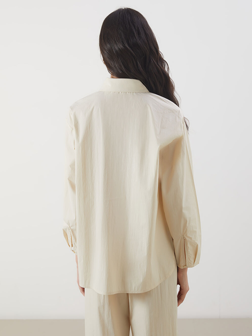 Oversize Poplin Women's Shirt Tunic -S5MU46Z8-EEW