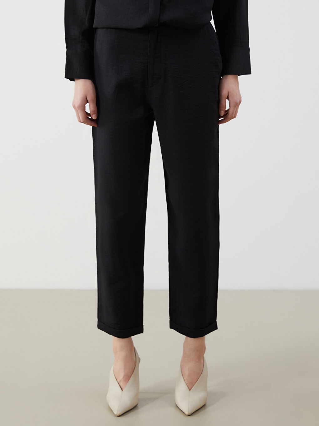 Elasticated Waist Women's Trousers -S5MU53Z8-CVL