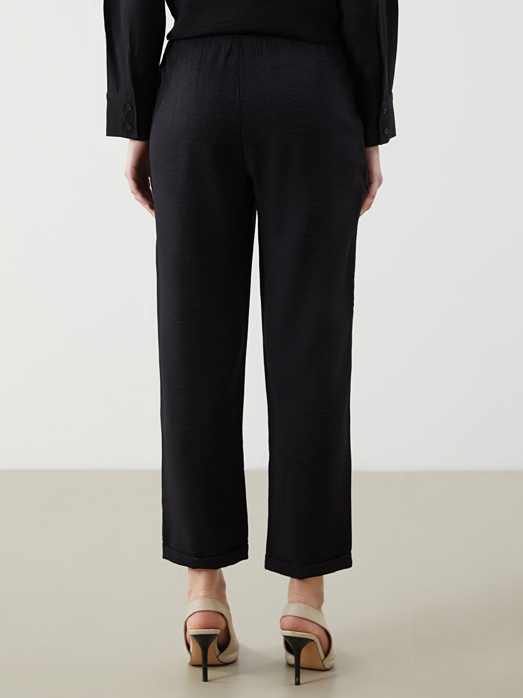 Elasticated Waist Women's Trousers -S5MU53Z8-CVL
