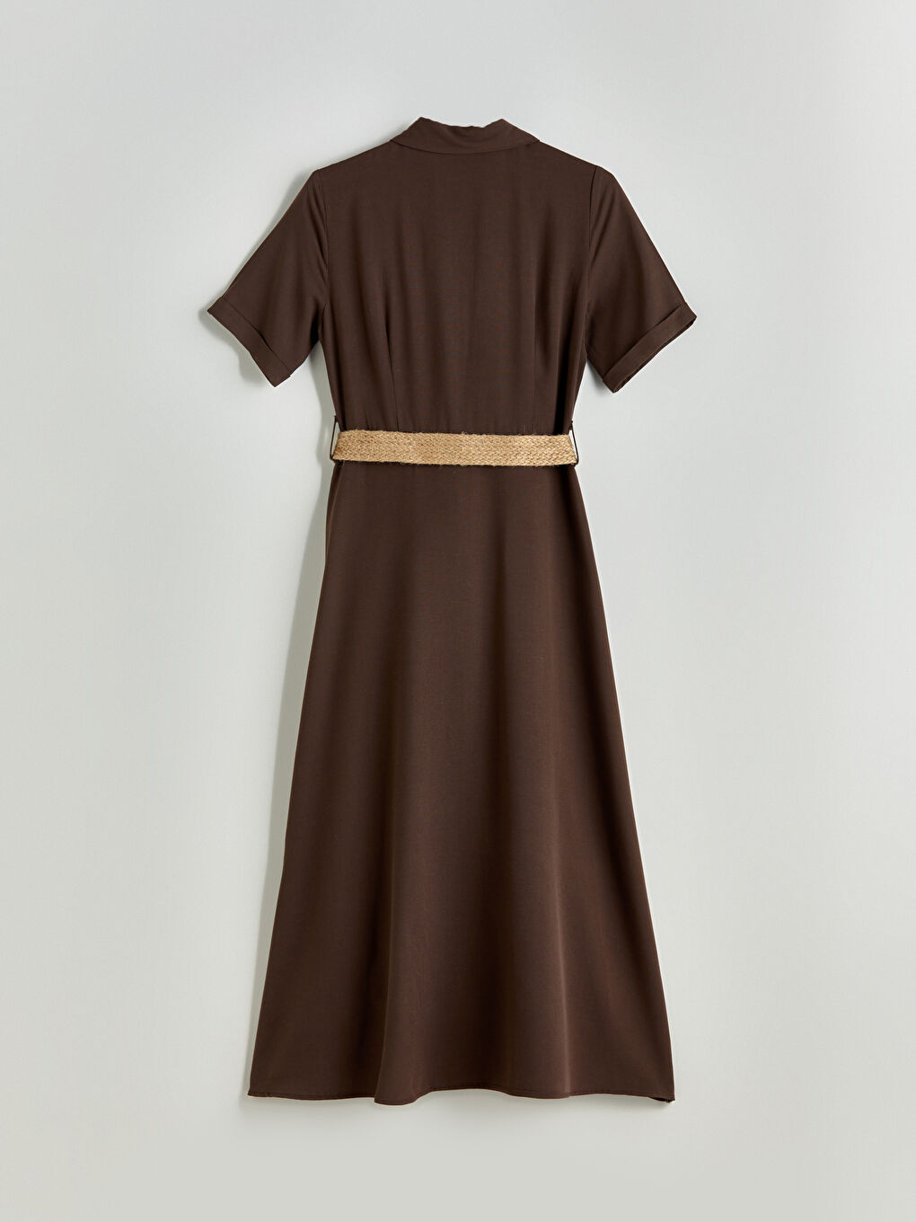 LCW Vision Linen Blend Shirt Dress -S5MU61Z8-R1T