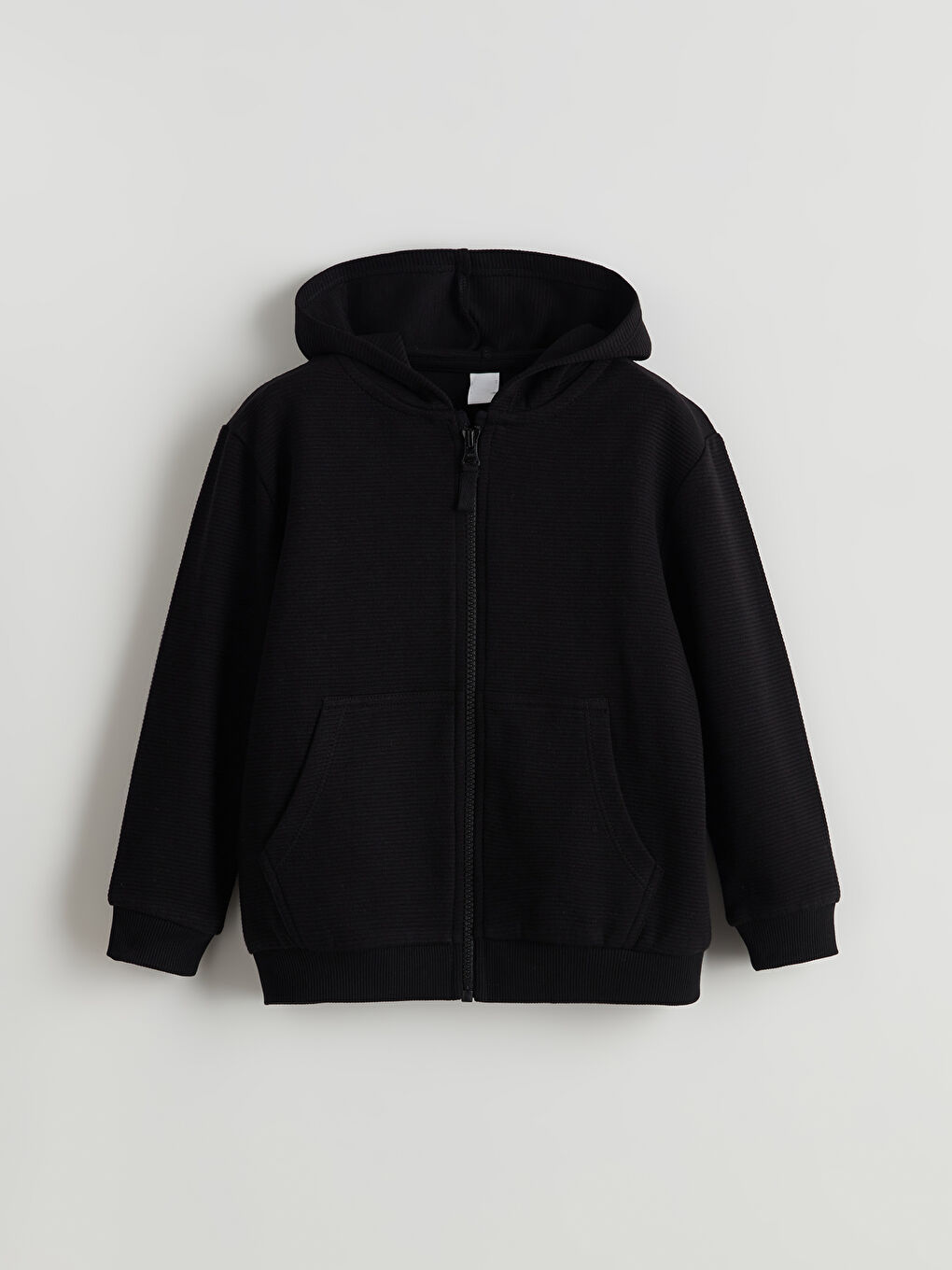 Siyah Kapüşonlu Erkek Çocuk Hırka ve Eşofman Alt 2'li-1