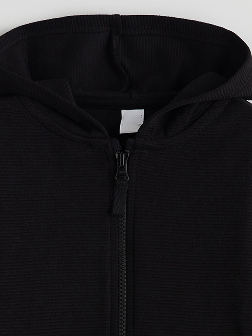 Siyah Kapüşonlu Erkek Çocuk Hırka ve Eşofman Alt 2'li-5