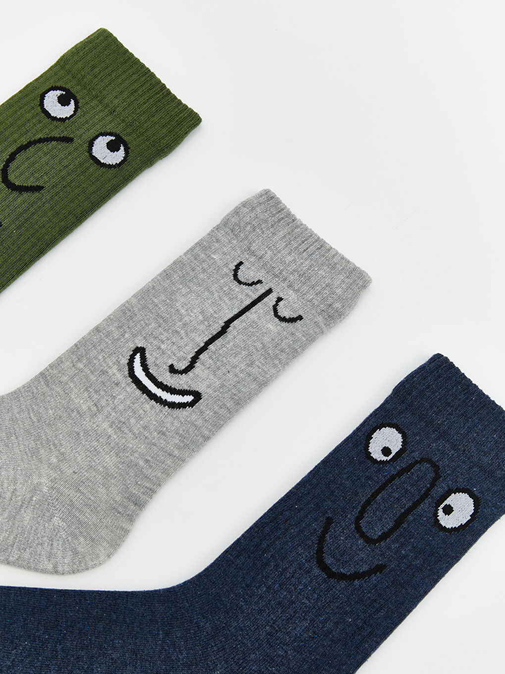 Karışık Baskılı Erkek Soket Çorap 3'lü-1