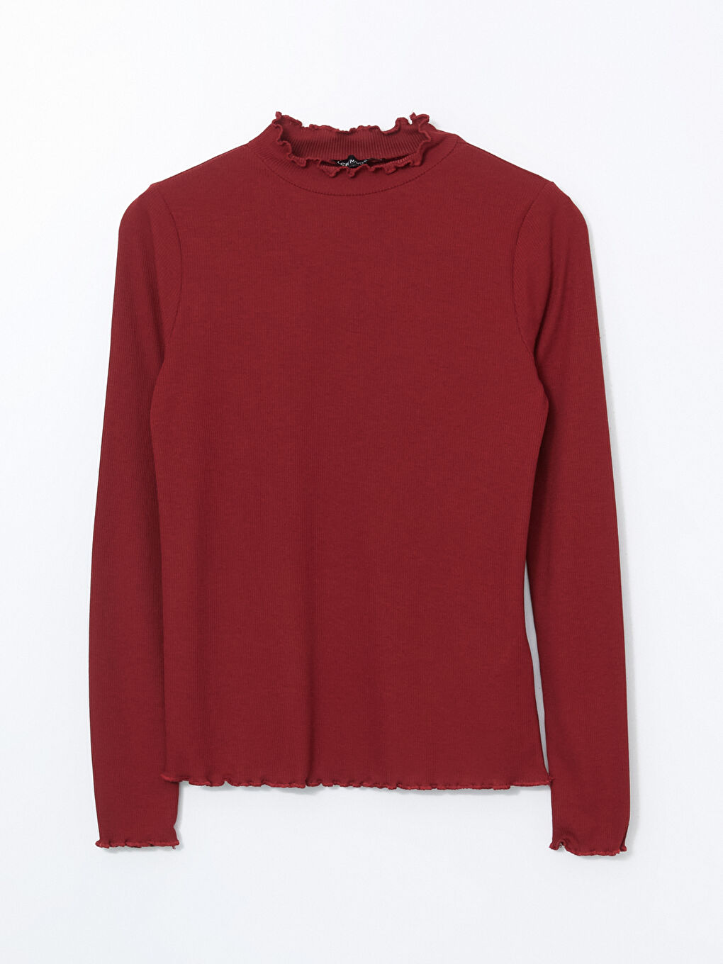 LCW Modest Bordo Dik Yaka Kadın Body - 4