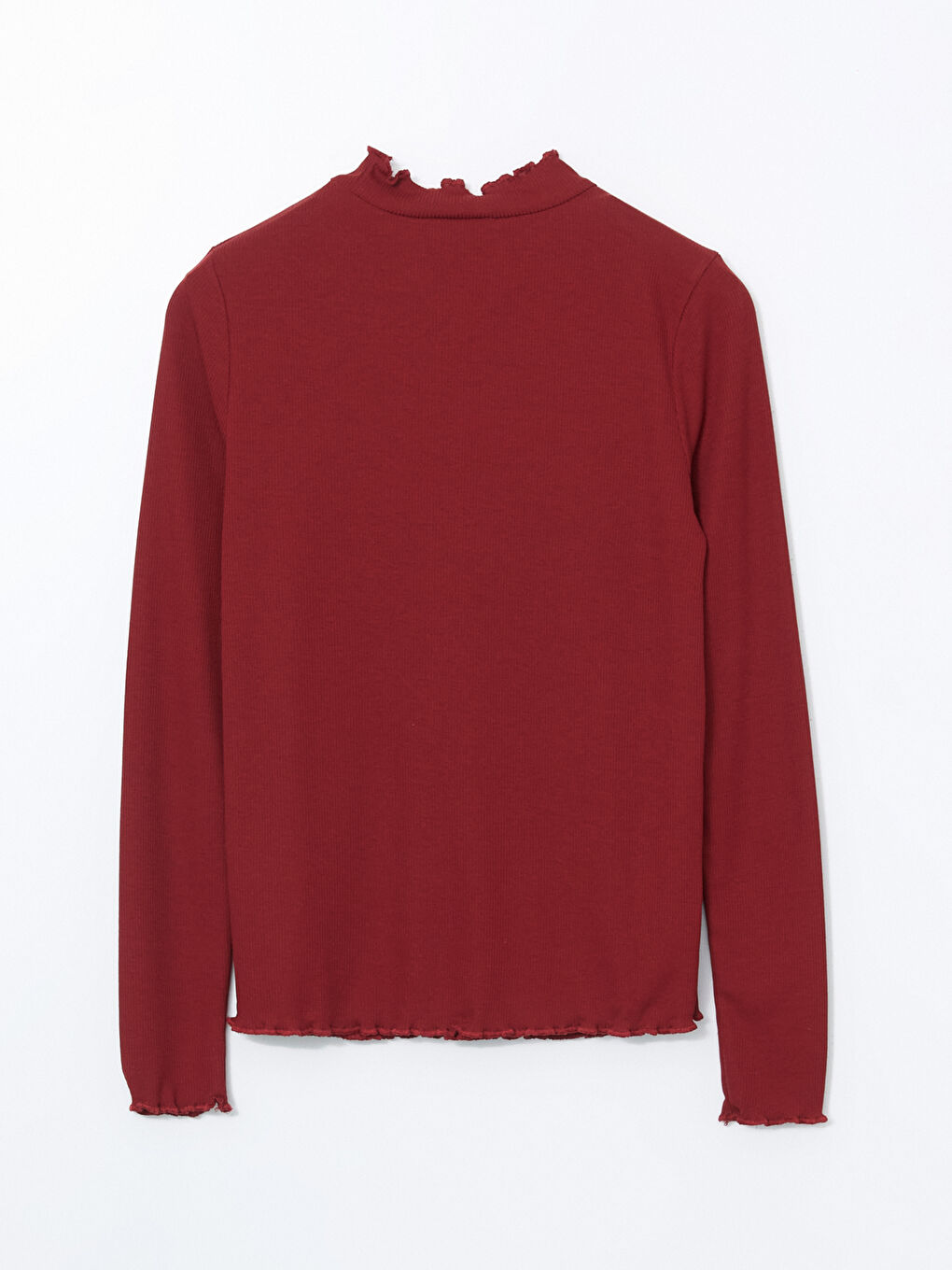 LCW Modest Bordo Dik Yaka Kadın Body - 5