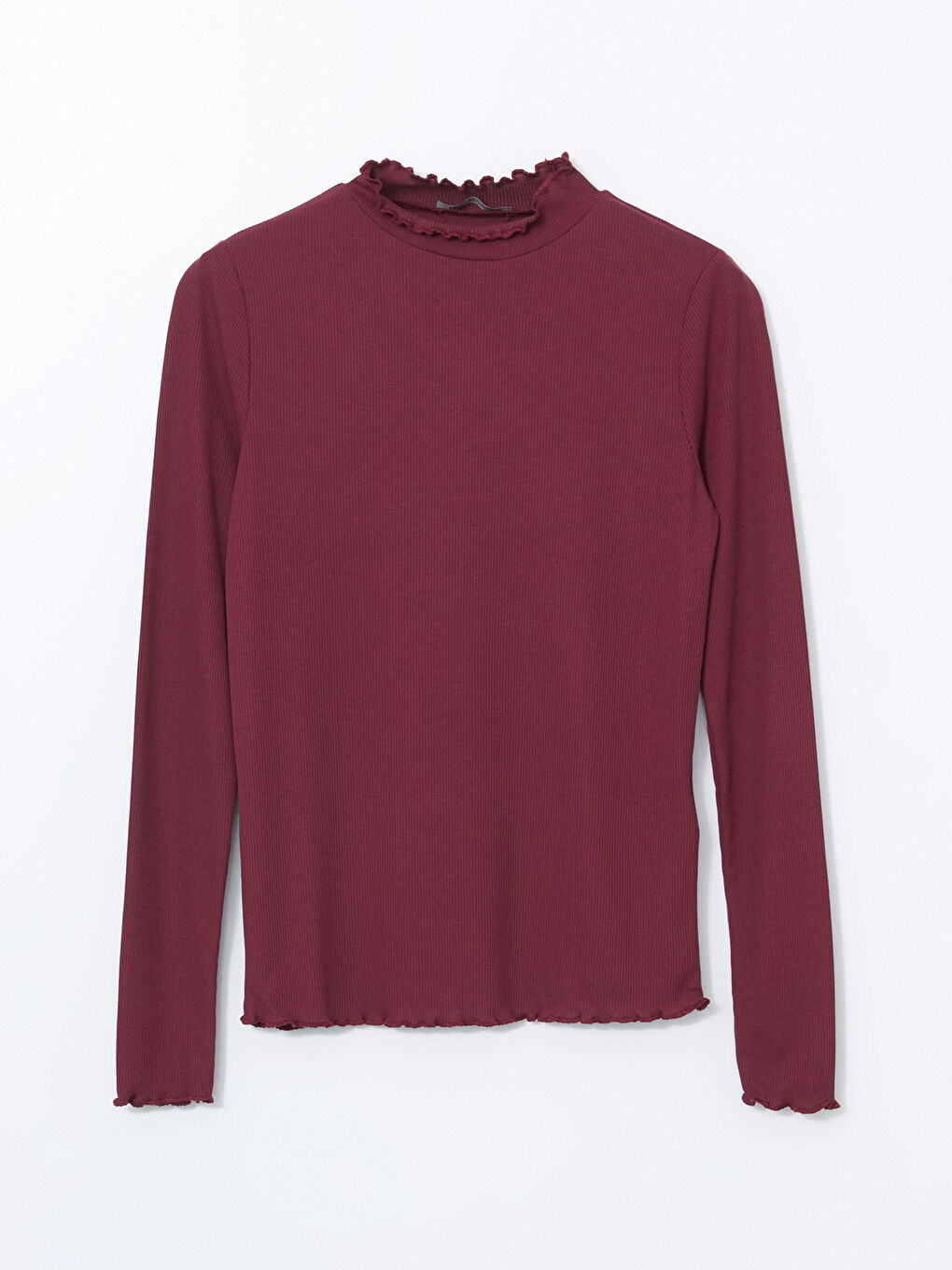 LCW Modest Bordo Dik Yaka Kadın Body - 4