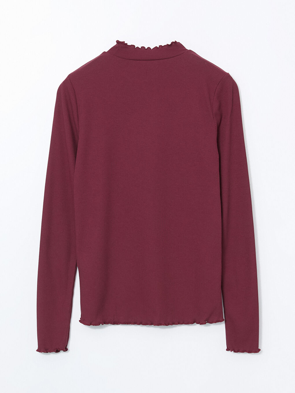 LCW Modest Bordo Dik Yaka Kadın Body - 5