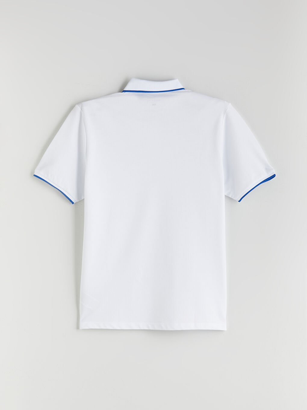 Beyaz Polo Yaka Real Madrid Baskılı Erkek Taraftar Tişört-5