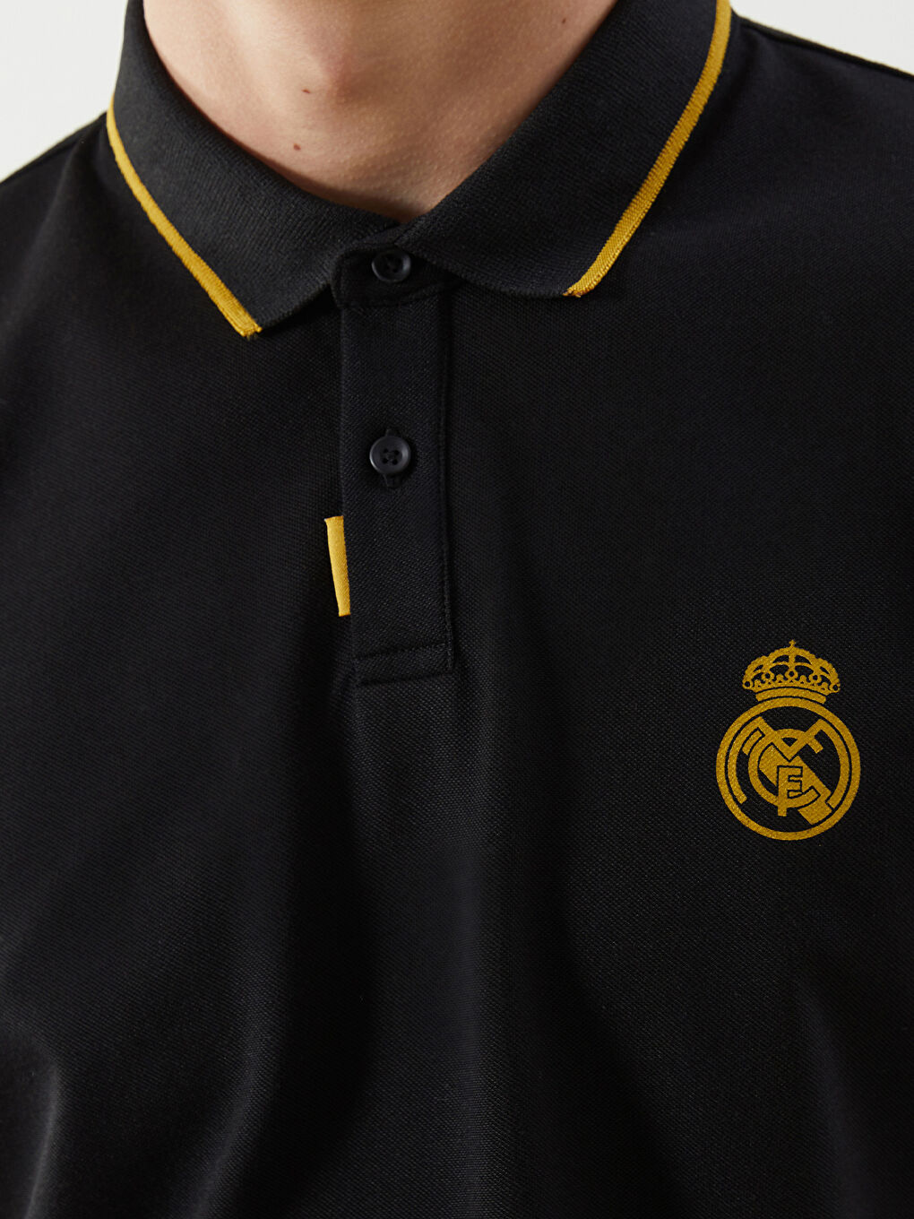 Polo Neck Real Madrid Printed Men's Fan T-Shirt -S5MV33Z8-CVL